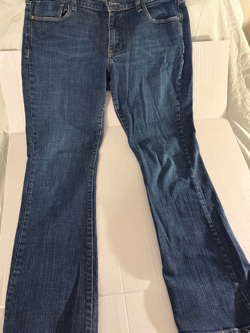 Classic Women's Dark Blue Bootcut Jeans